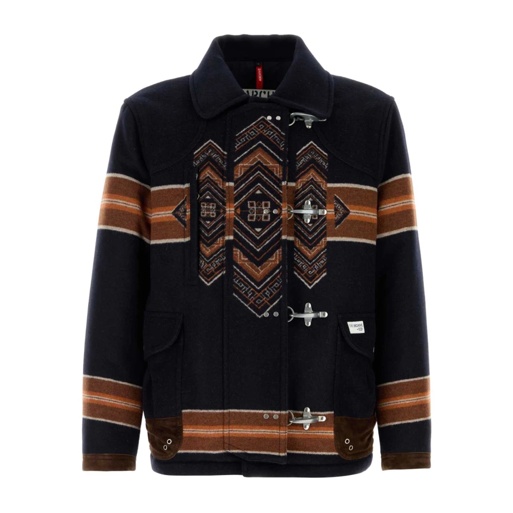 Fay Geborduurd wollen blend jasje Multicolor Heren