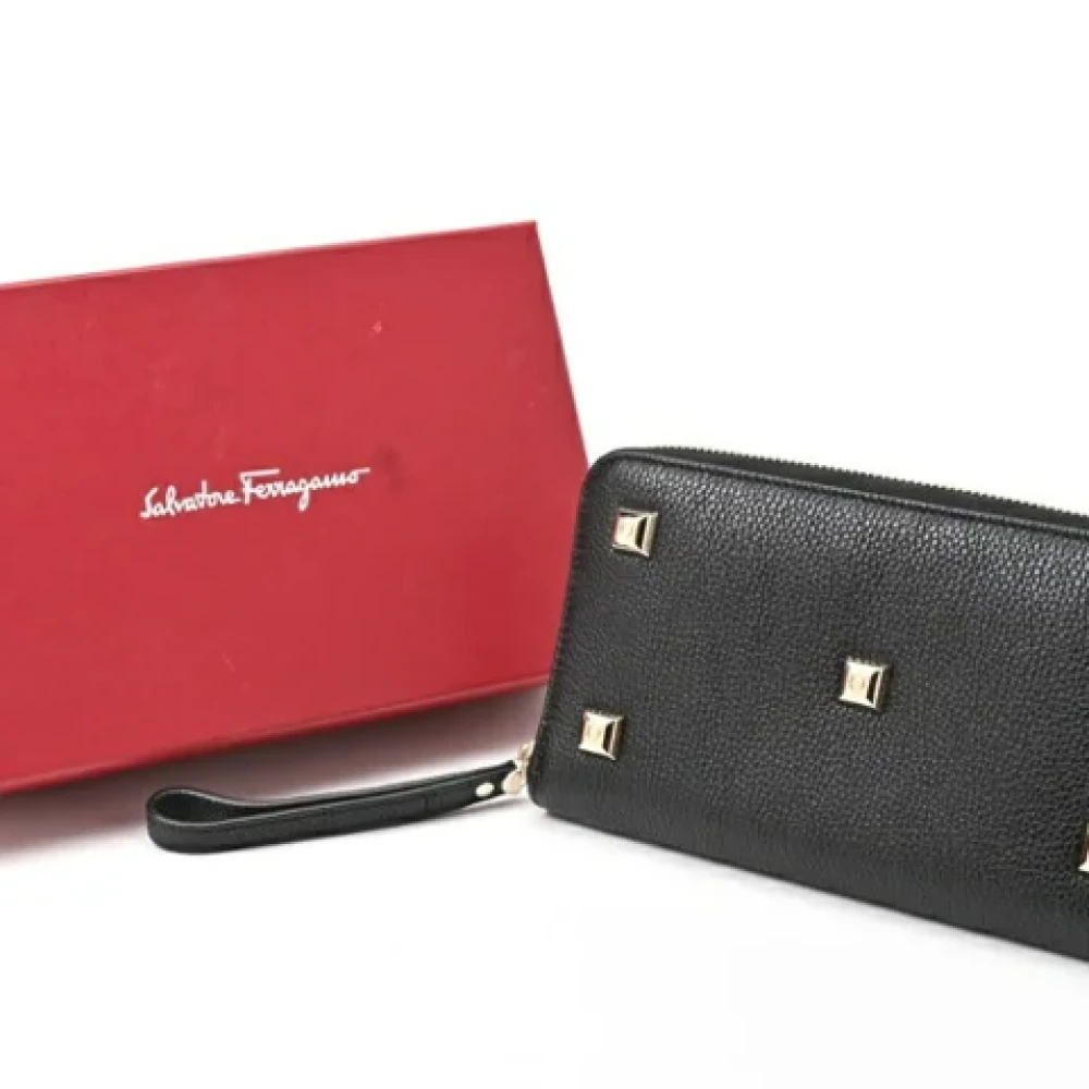 Salvatore Ferragamo Pre-owned Leather wallets Black Dames