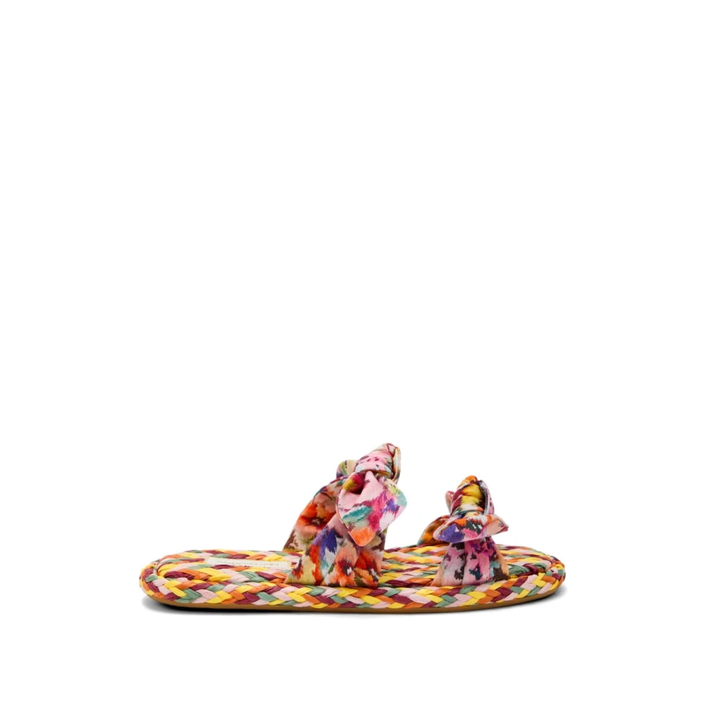 Zimmermann Women's Multicolor Sliders, 7 Uk, Carousel Linen Sandals