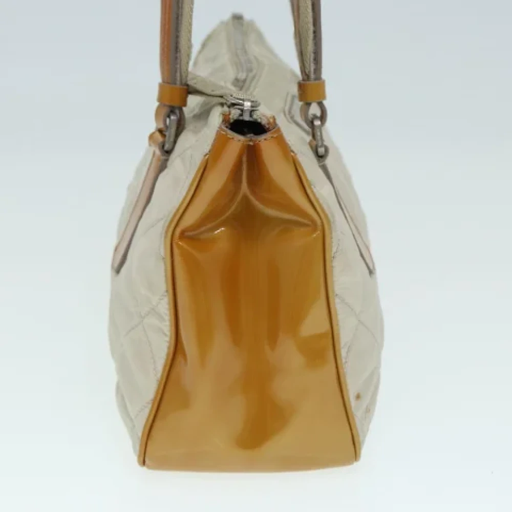 Prada Vintage Pre-owned Fabric prada-bags Beige Dames
