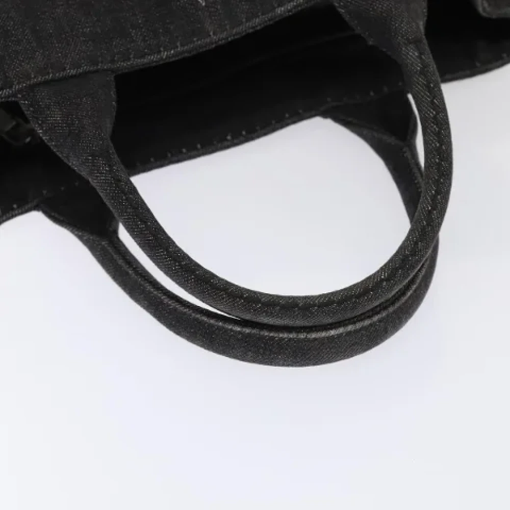 Prada Vintage Pre-owned Canvas handbags Black Dames