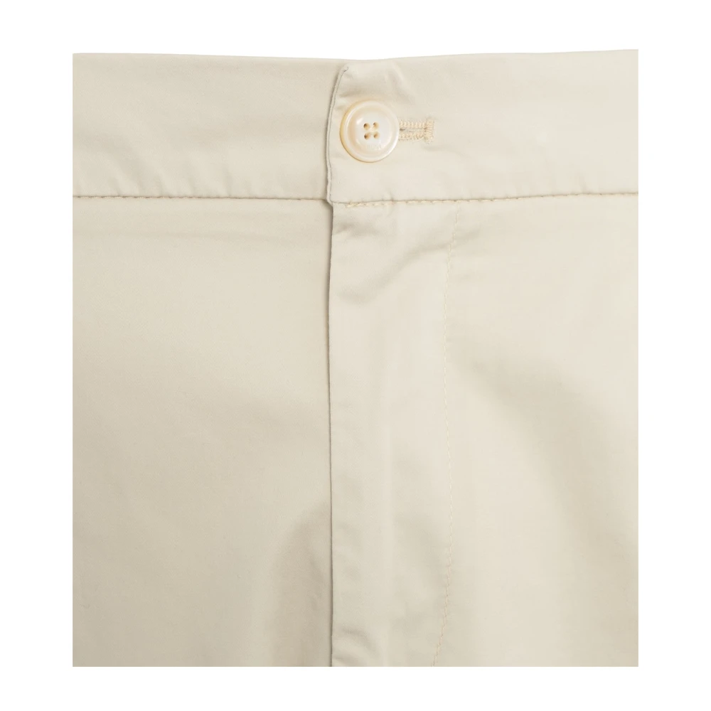 Cruna Witte Tapered Fit Broek Mitte Beige Heren