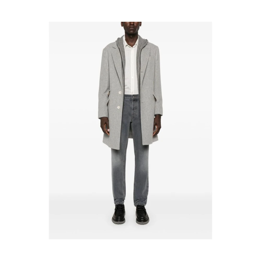 BRUNELLO CUCINELLI Grijze Denim Tapered Leg Jeans Gray Heren