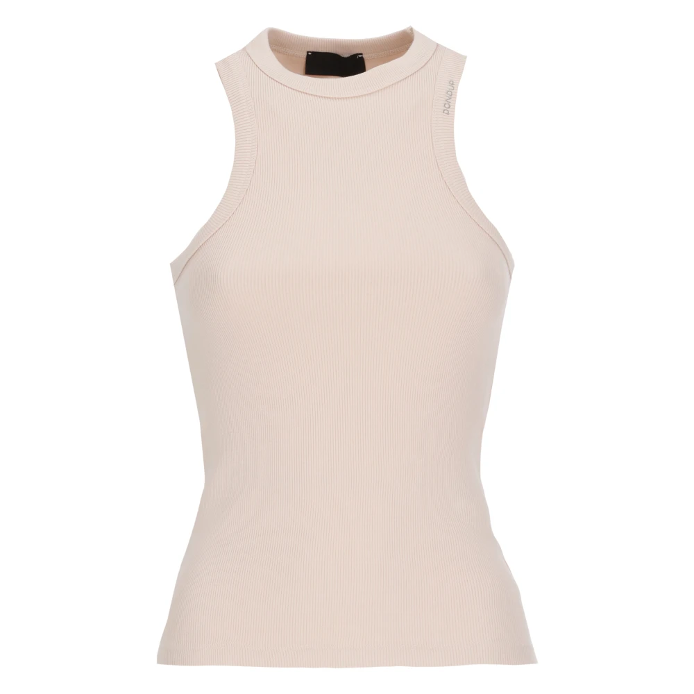 Dondup Women's Pink Slim-Fit Crew-Neck Vest - Sleeveless Tops - L - Tops