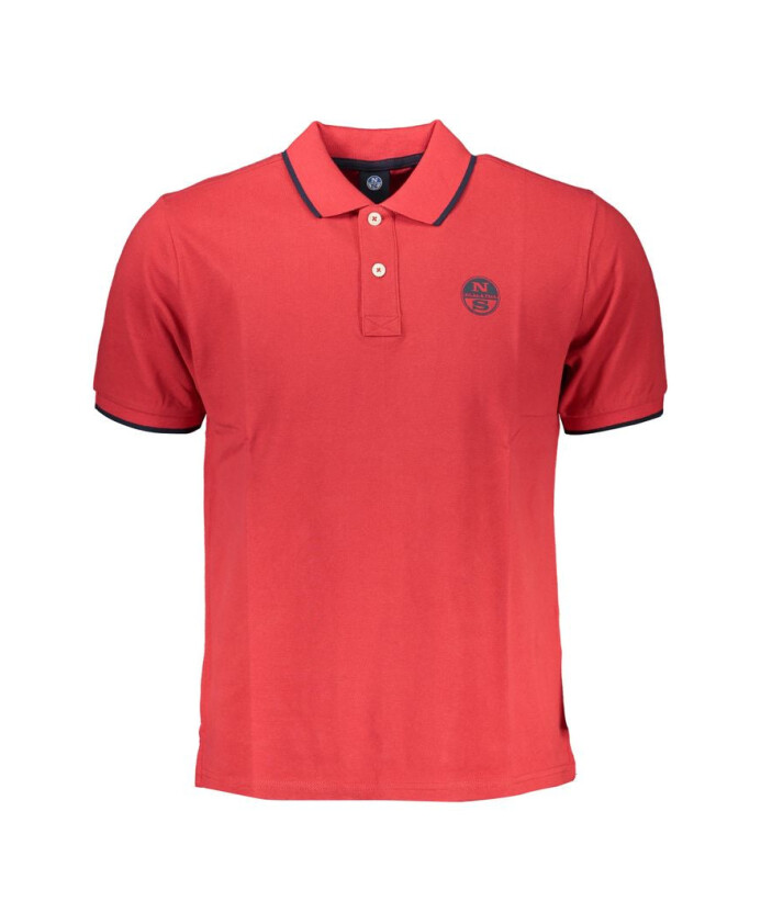 polo-en-coton-rouge-avec-impression