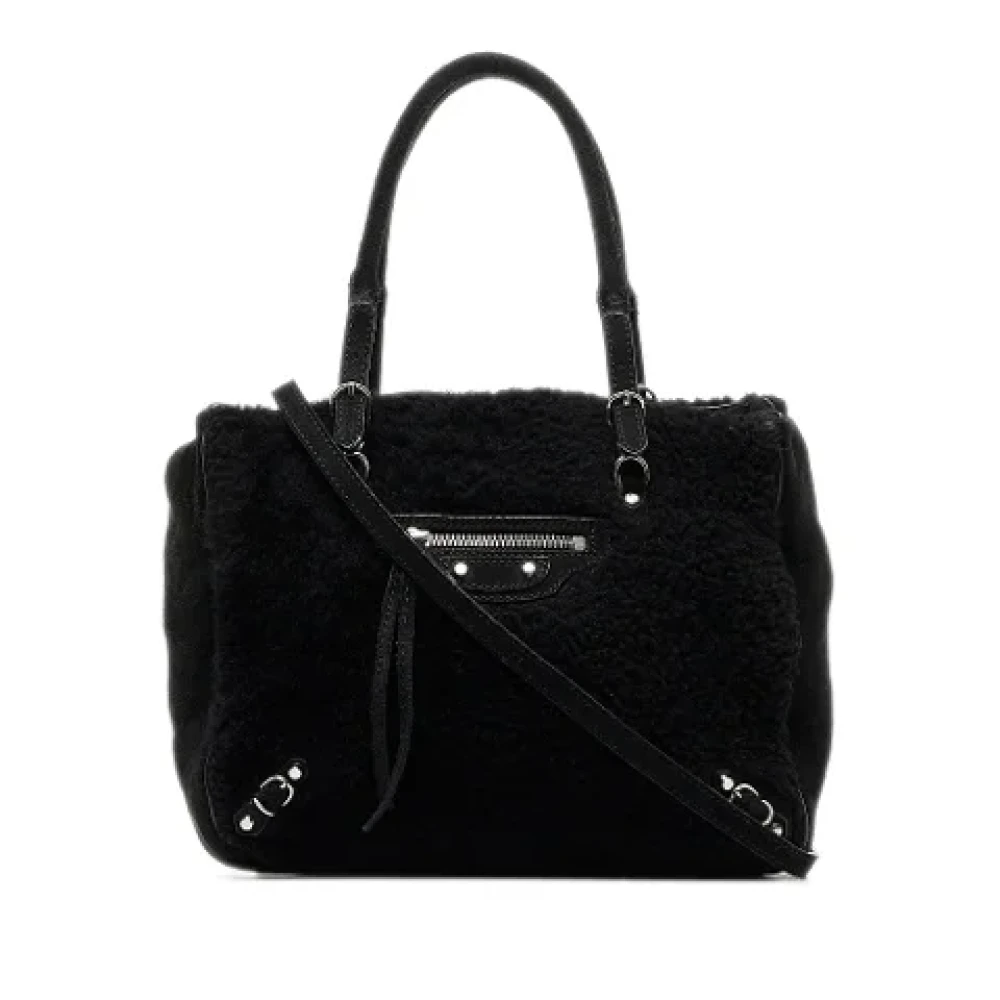 Balenciaga Vintage Pre-owned Fur handbags Black Dames