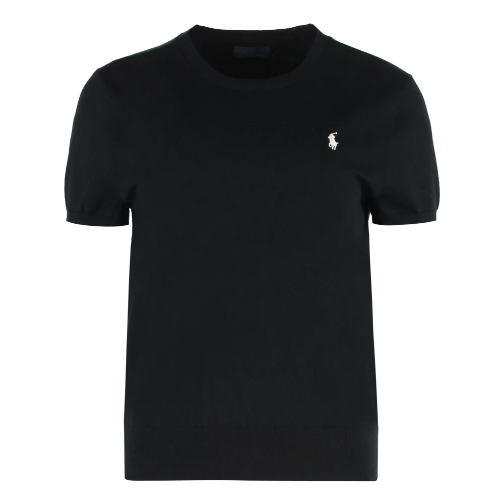 Polo Ralph Lauren Vrouw Zwart Tops Dames, S, Katoen, Crew Neck Pullover