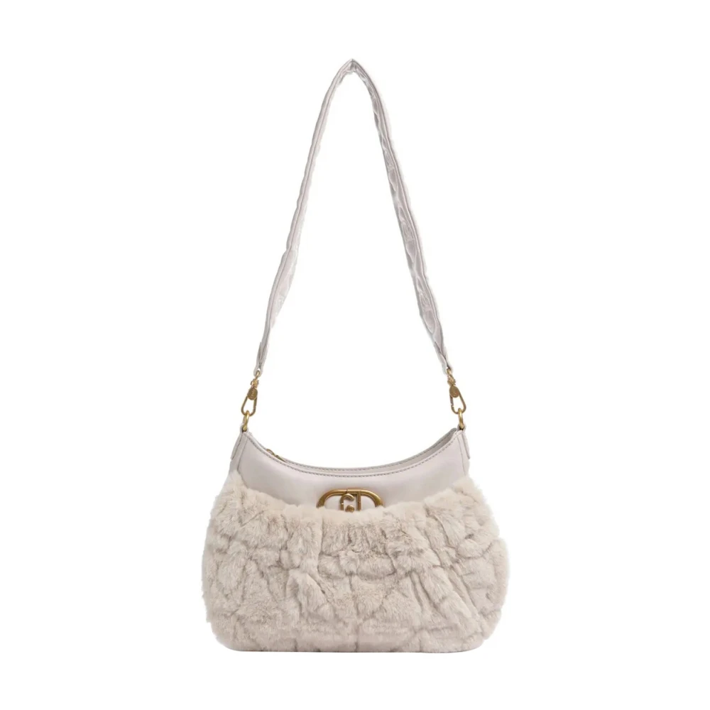 Liu Jo Beige Schoudertas met Gouden Details Beige Dames