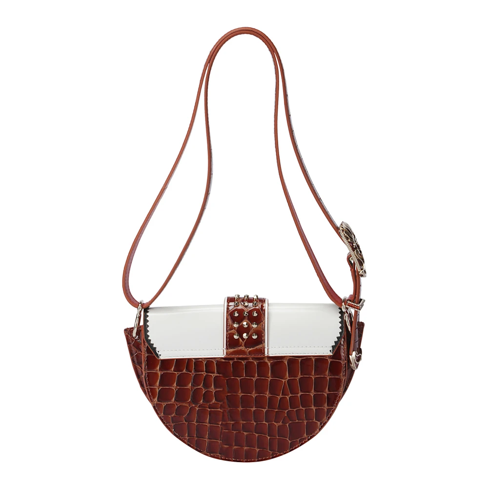 Christian Louboutin Schoudertas met krokodillenprint en gouden accenten Multicolor Dames