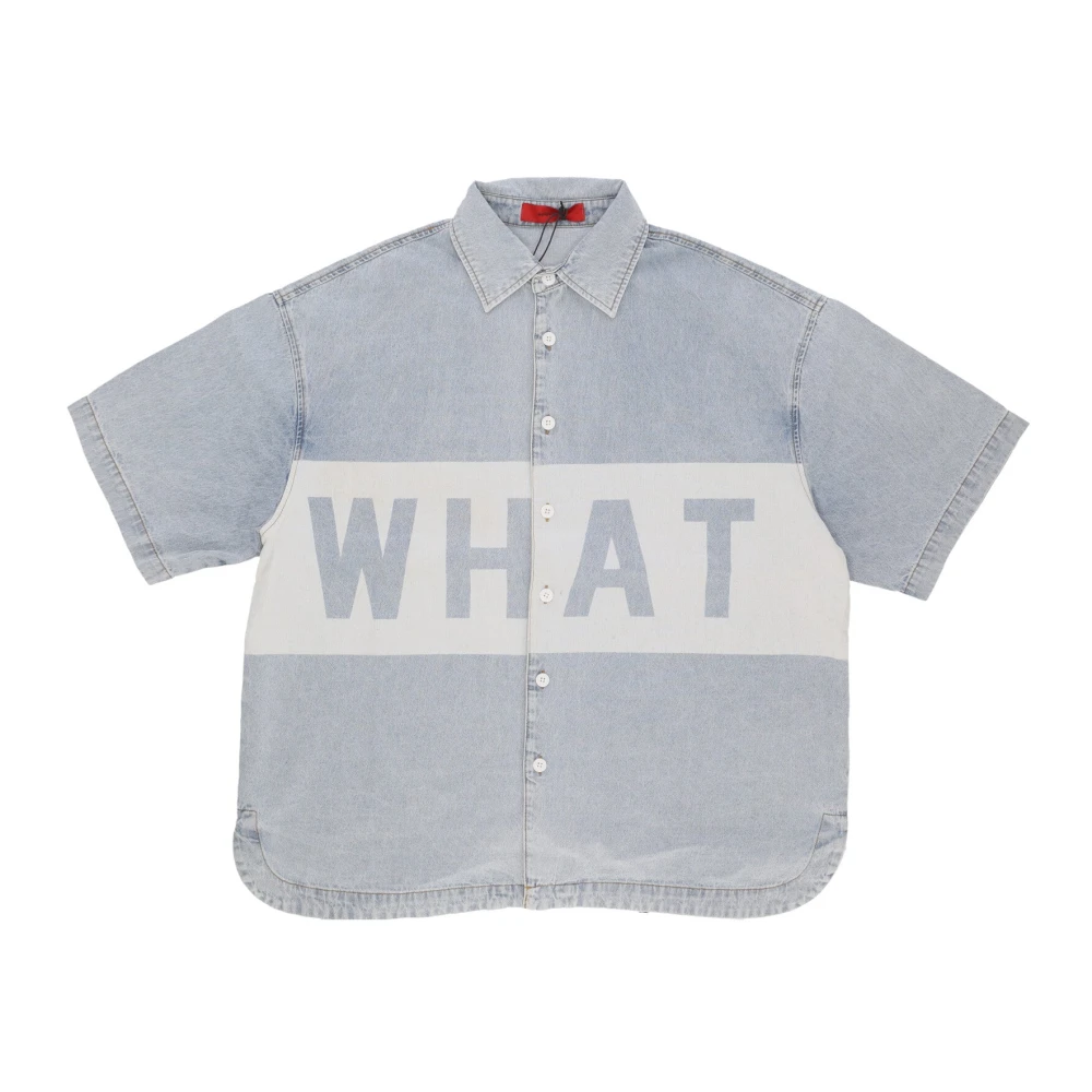 Acupuncture Korte mouw shirt Lichtblauw Blue Heren