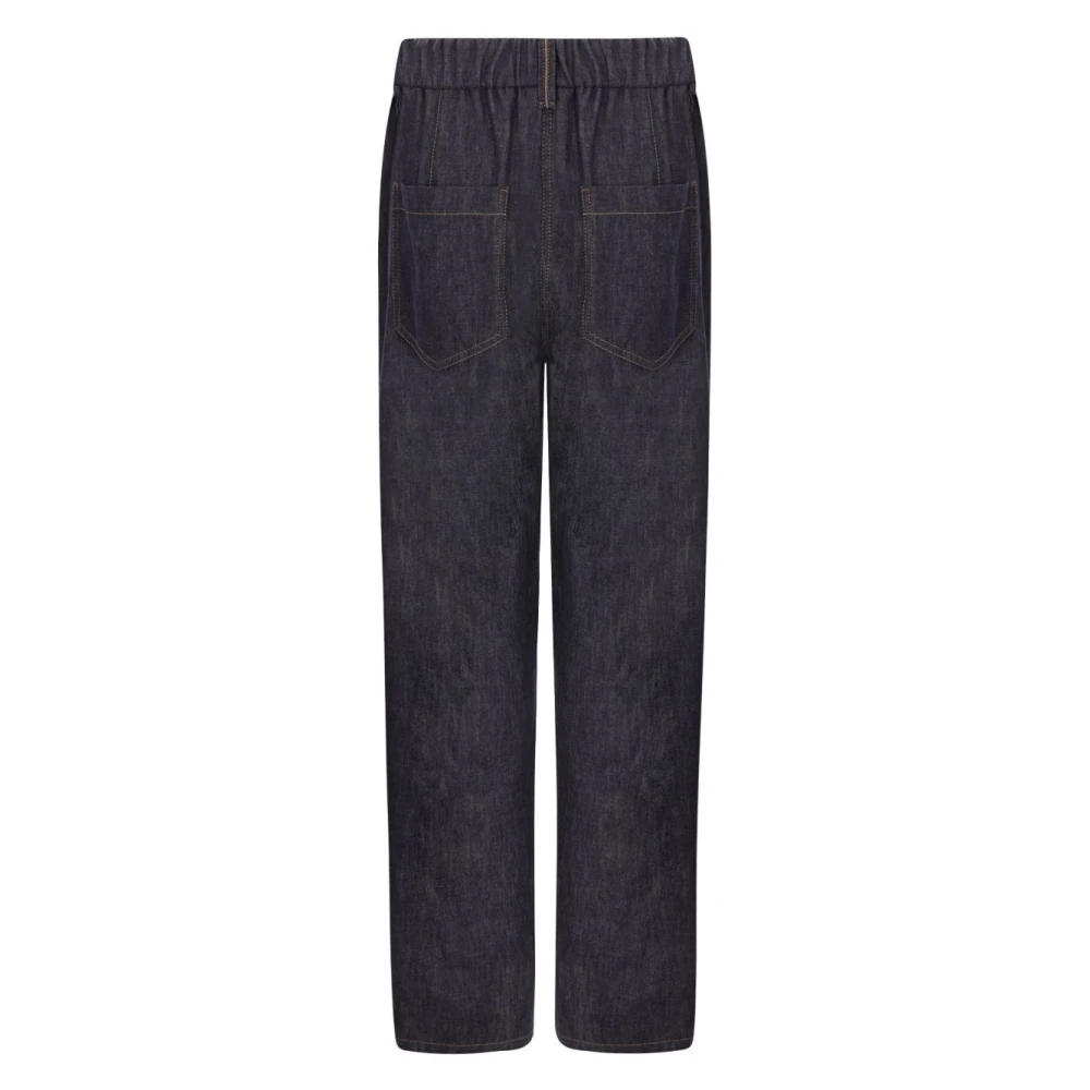 BRUNELLO CUCINELLI Klassieke Denim Broek voor Dagelijks Gebruik Blue Dames