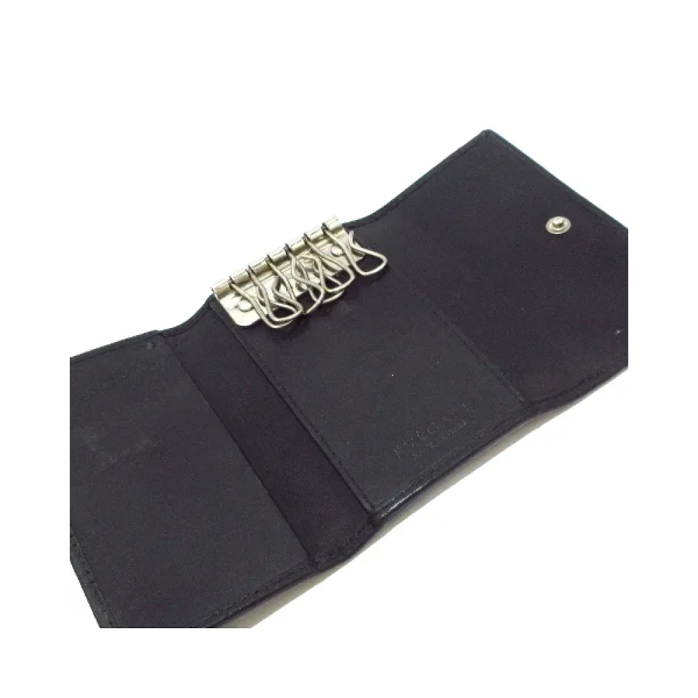 Bvlgari Vintage Pre-owned Leather key-holders Brown Dames