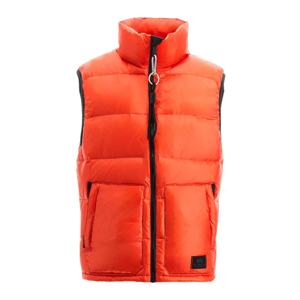 La Martina Men's Orange Waistcoats, L, Vest With Front Logo