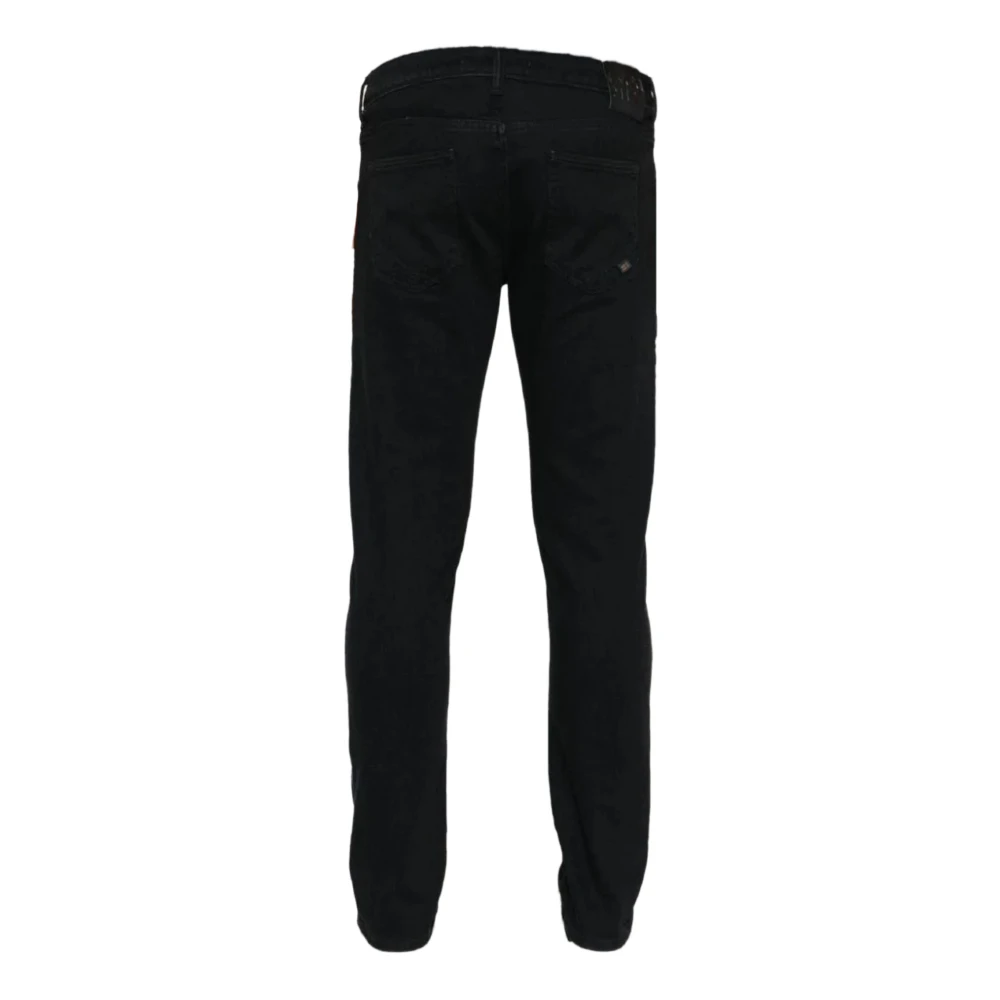 Incotex Zwarte Stretch-Katoenen Jeans Black Heren