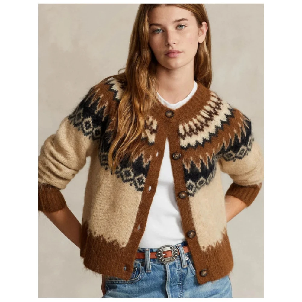 Polo Ralph Lauren Fairisle Jacquard Wol Alpaca Vest Multicolor Dames