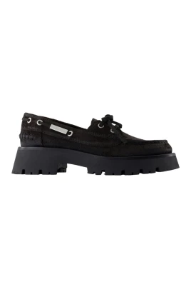 Choklad Läder Båt Loafers