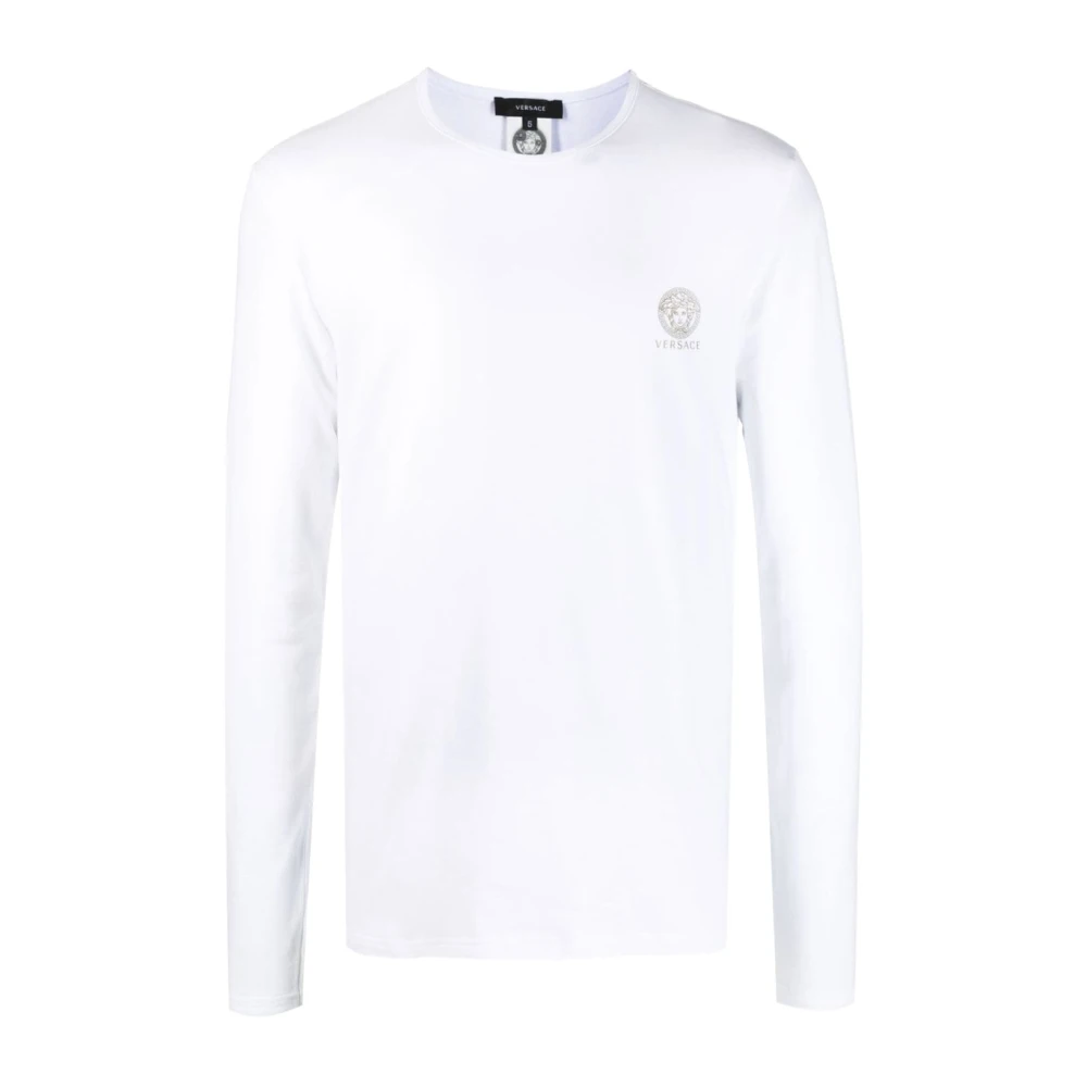 Versace Stijlvol Katoenen T-shirt White Heren