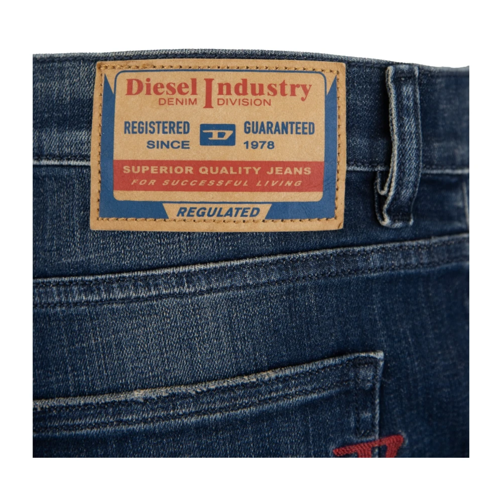 Diesel Heren Rits Knoop Jeans Blue Heren