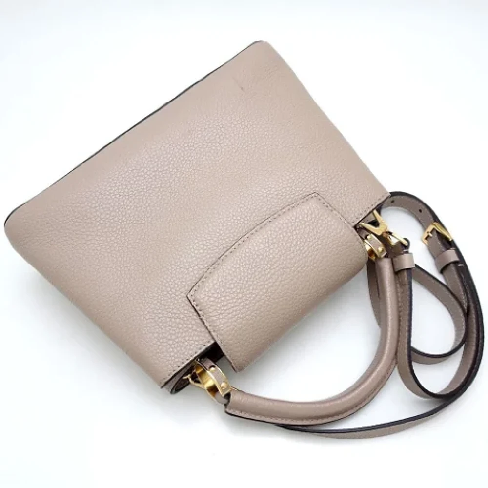 Louis Vuitton Vintage Pre-owned Leather handbags Gray Dames