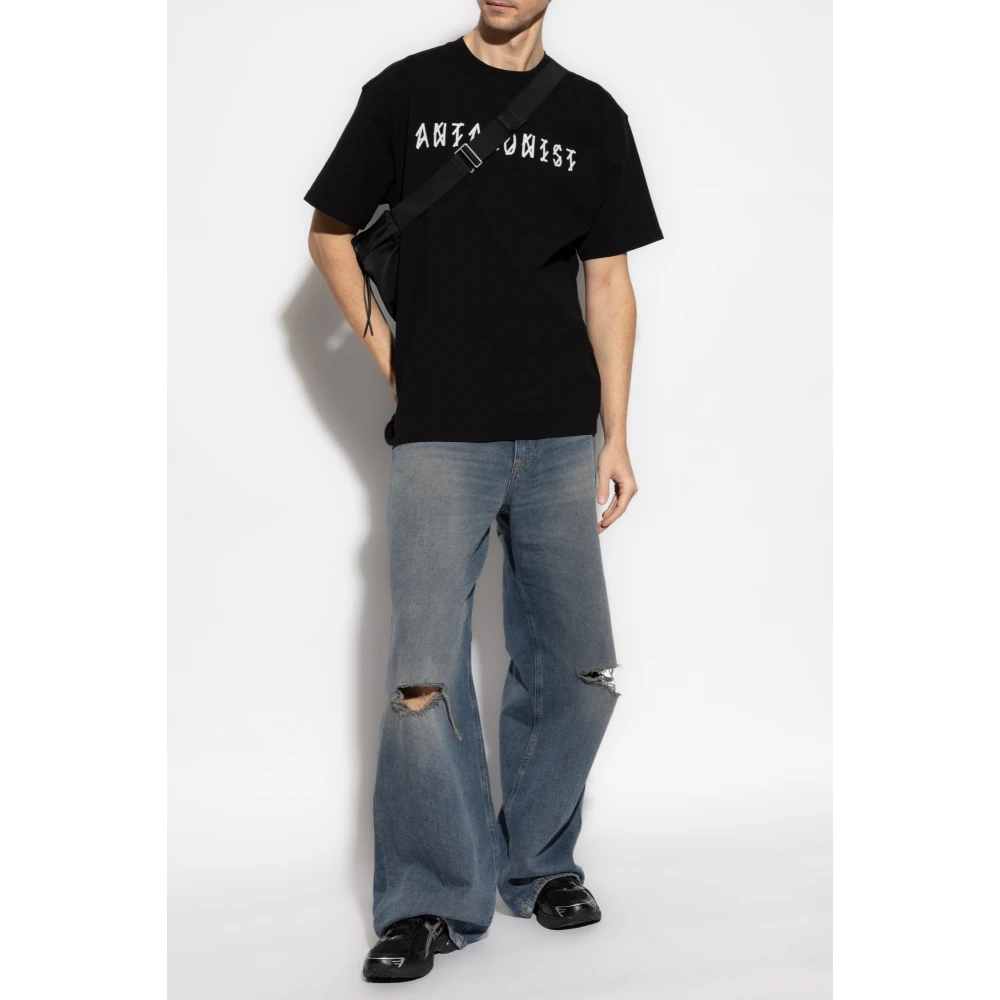 44 Label Group Katoenen T-shirt Black Heren
