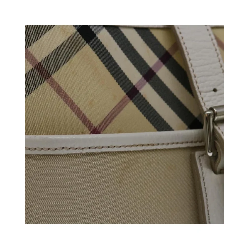 Burberry Vintage Pre-owned Cotton shoulder-bags Beige Dames