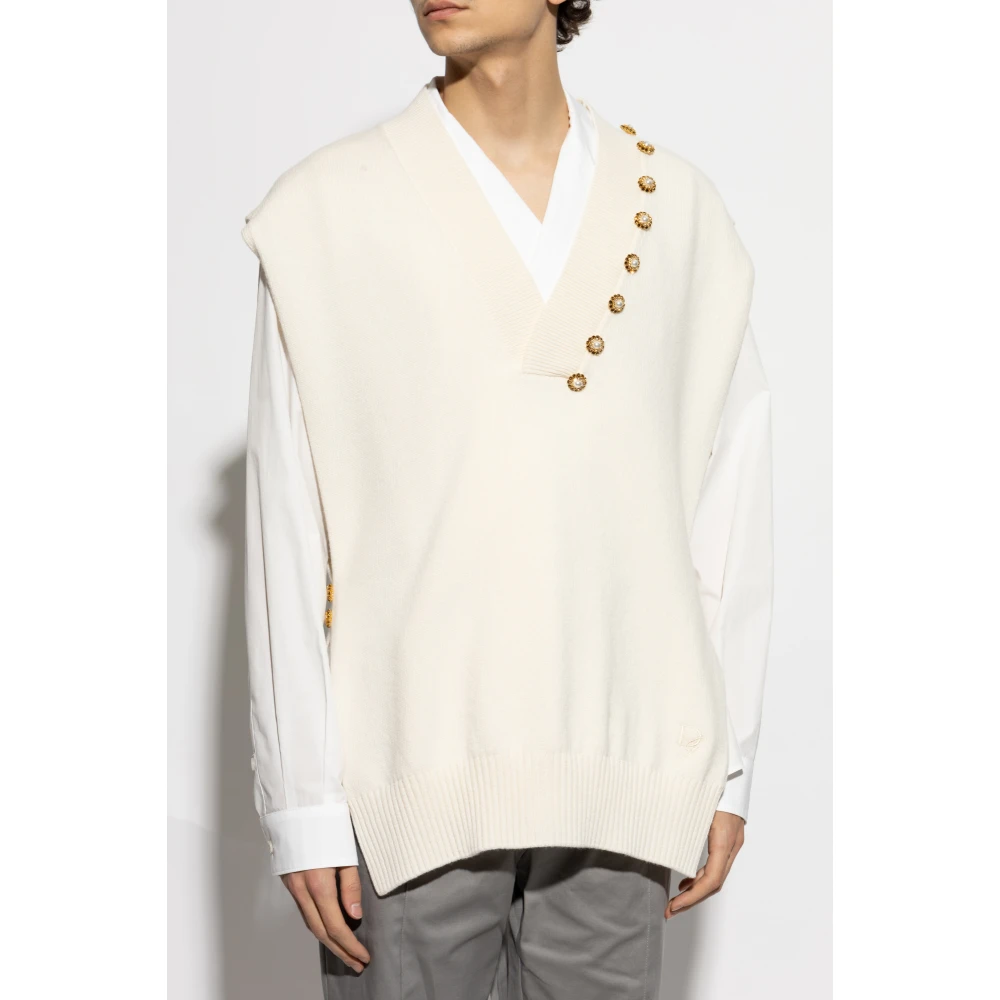 Dolce & Gabbana Trui met glinsterende applicaties Beige Heren