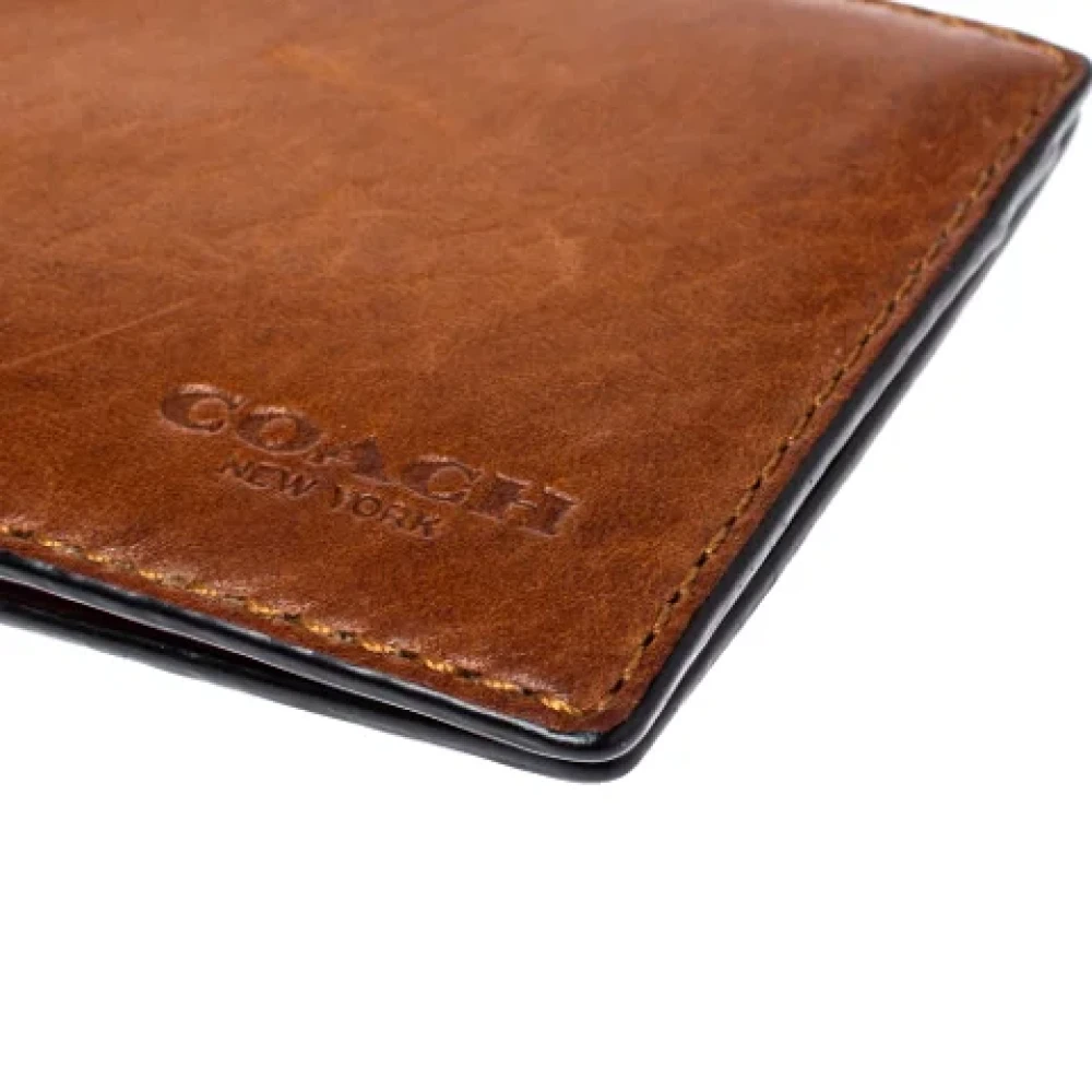 Coach Pre-owned Leather wallets Brown Dames