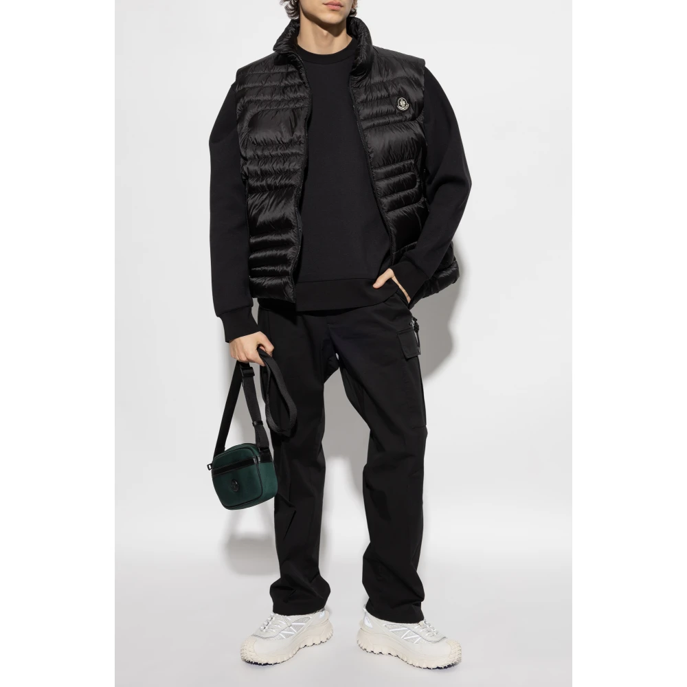 Moncler Sweatshirt met logo Black Heren