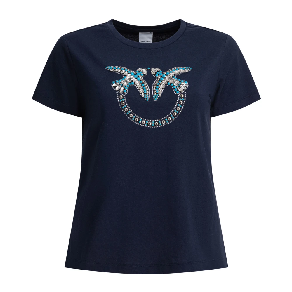 Pinko Women's Blue T-Shirts, Xs, T-Shirt For