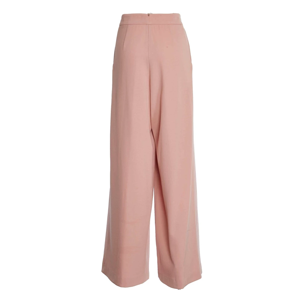 Dries Van Noten Roze Wijde Broek Aw24 Pink Dames