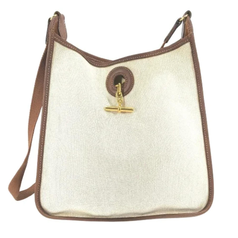 Hermès Vintage Pre-owned Canvas shoulder-bags Beige Dames