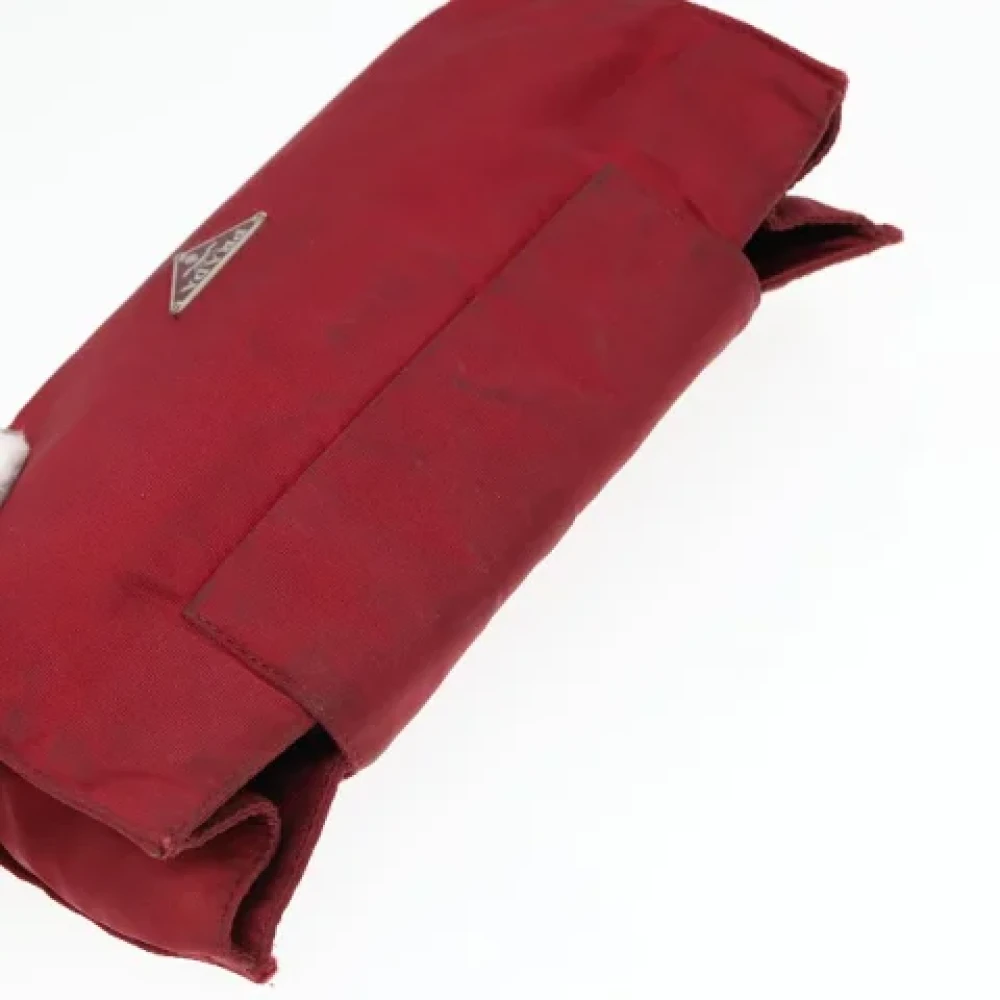 Prada Vintage Pre-owned Nylon pouches Red Dames