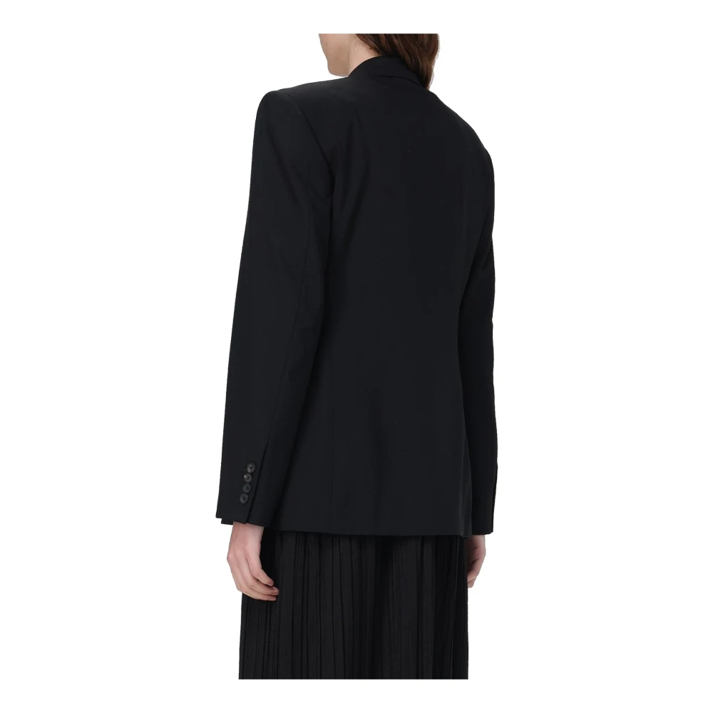 Balenciaga Zwarte Wollen Jas Elegant Ontwerp Black Dames