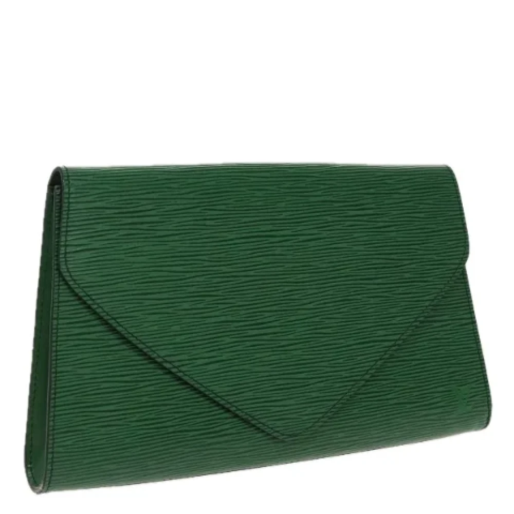 Louis Vuitton Vintage Pre-owned Leather clutches Green Dames