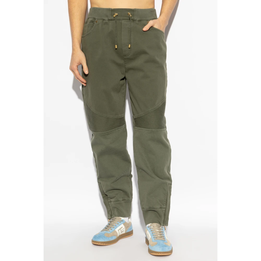 Balmain Broek met applicatie Green Heren