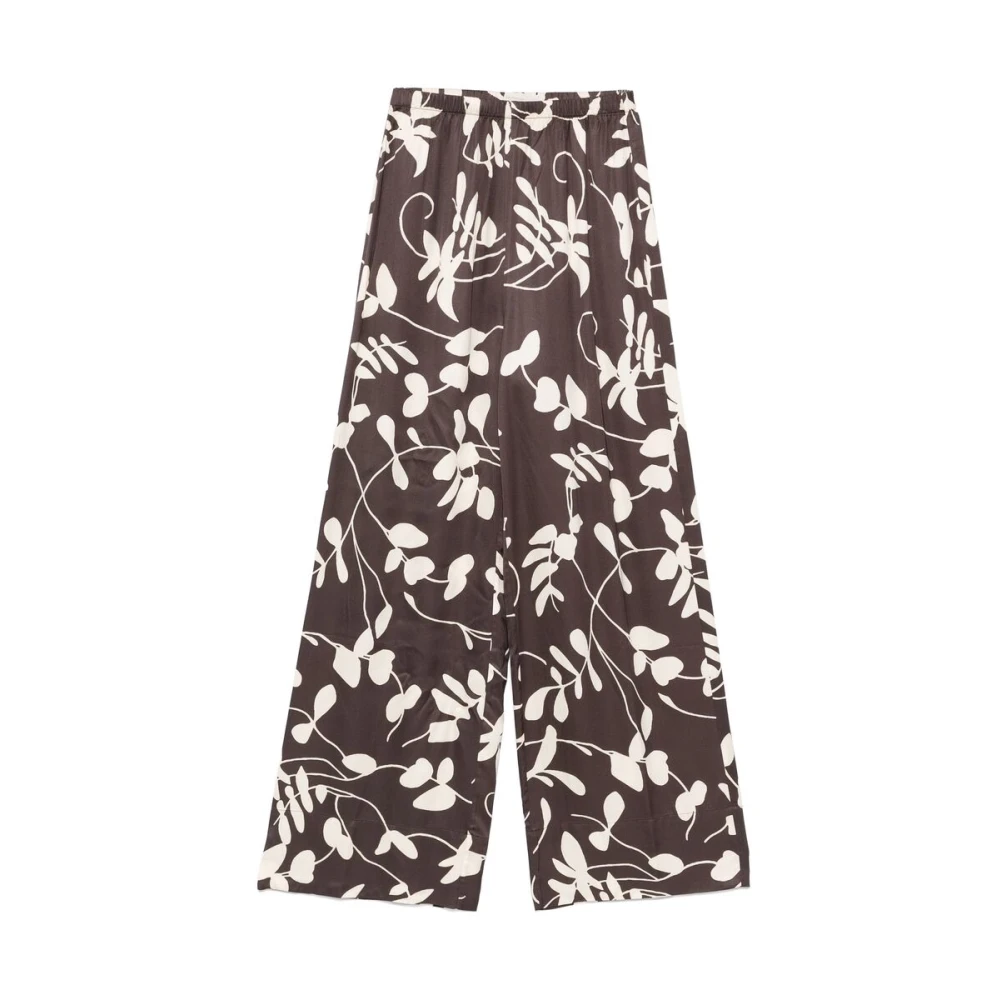 Faithfull the Brand Koffiebruine Bloemenprint Elastische Tailleband Brown Dames