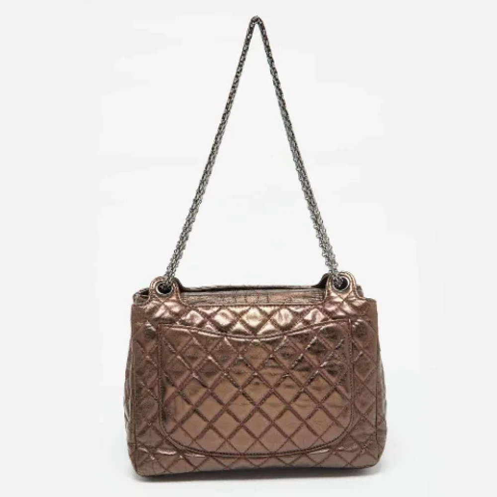 Chanel Vintage Pre-owned Leather chanel-bags Gray Dames