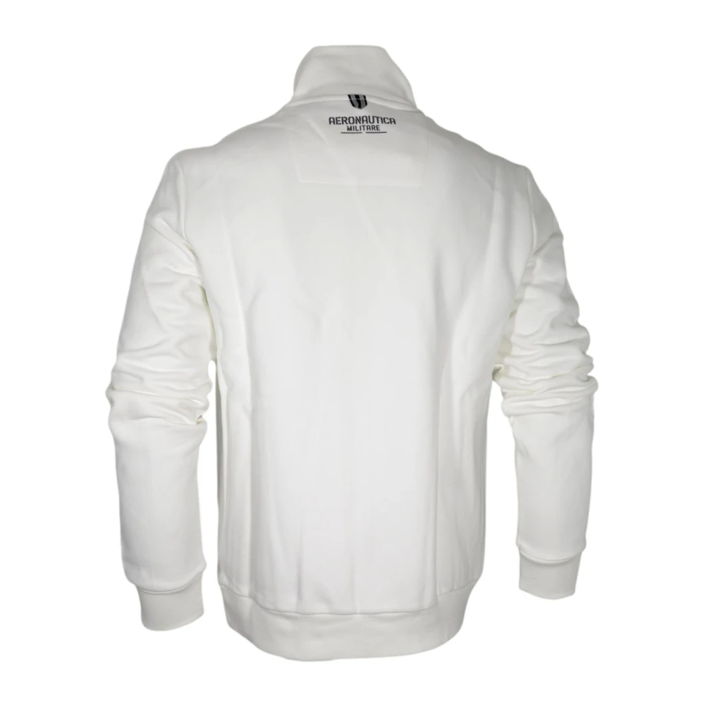 aeronautica militare Sportieve Katoenen Sweatshirt Fe1944 Wit White Heren
