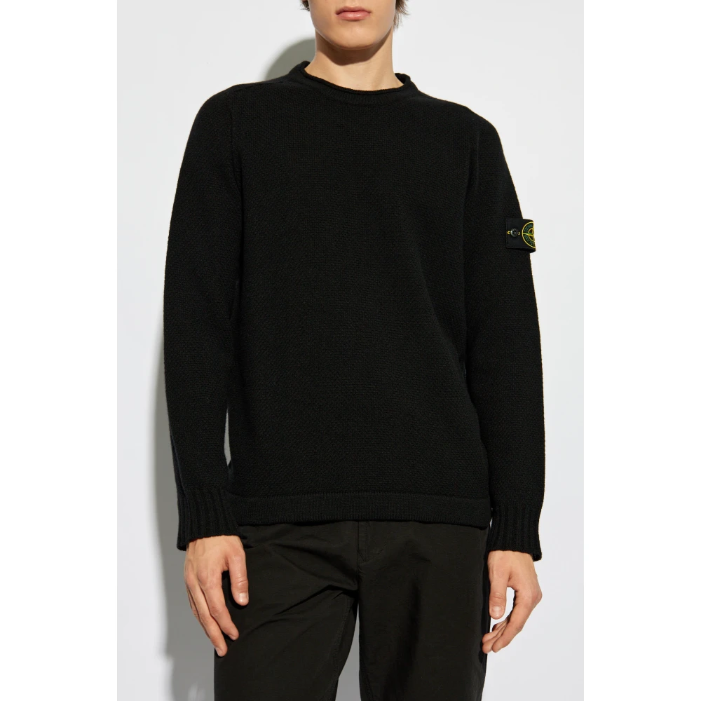 Stone Island Wollen trui Black Heren