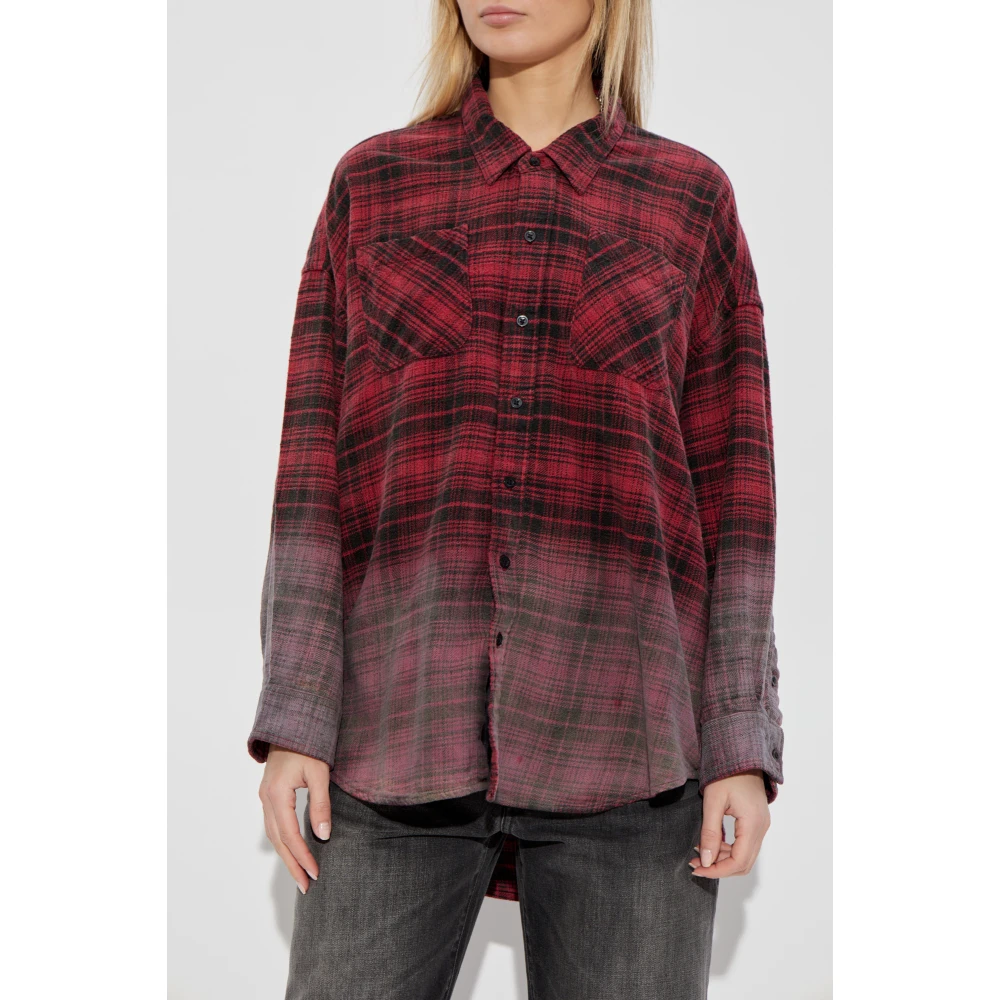 R13 Shirt met Vintage Effect Red Dames