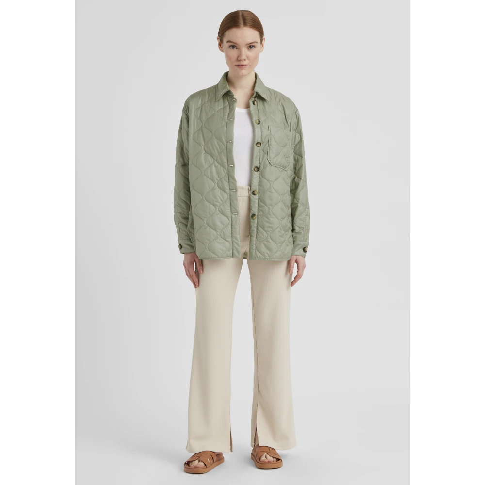 Milestone Golf Gestikt Oversized Shirt Green Dames