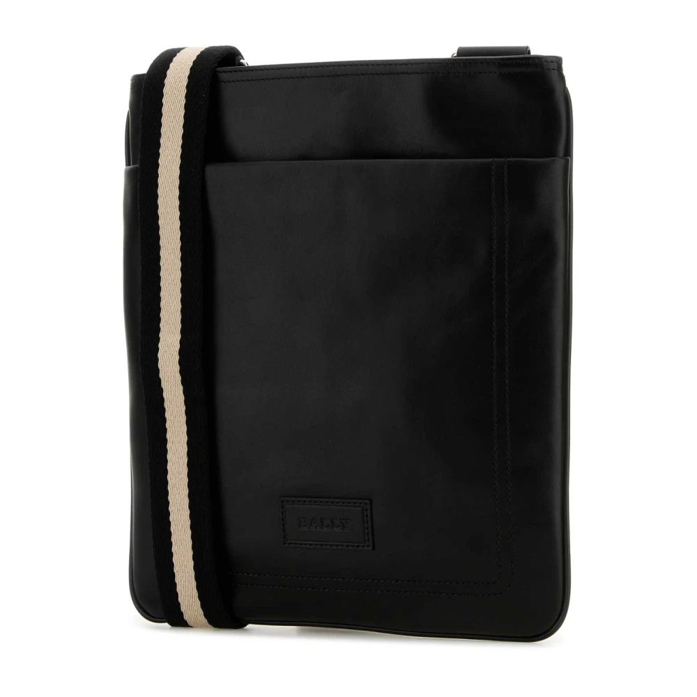 Bally Stijlvolle Zwarte Leren Crossbody Tas Black Heren