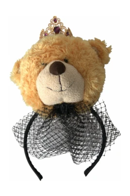 Teddy Bear Crystal Crown Hair Band Diadem