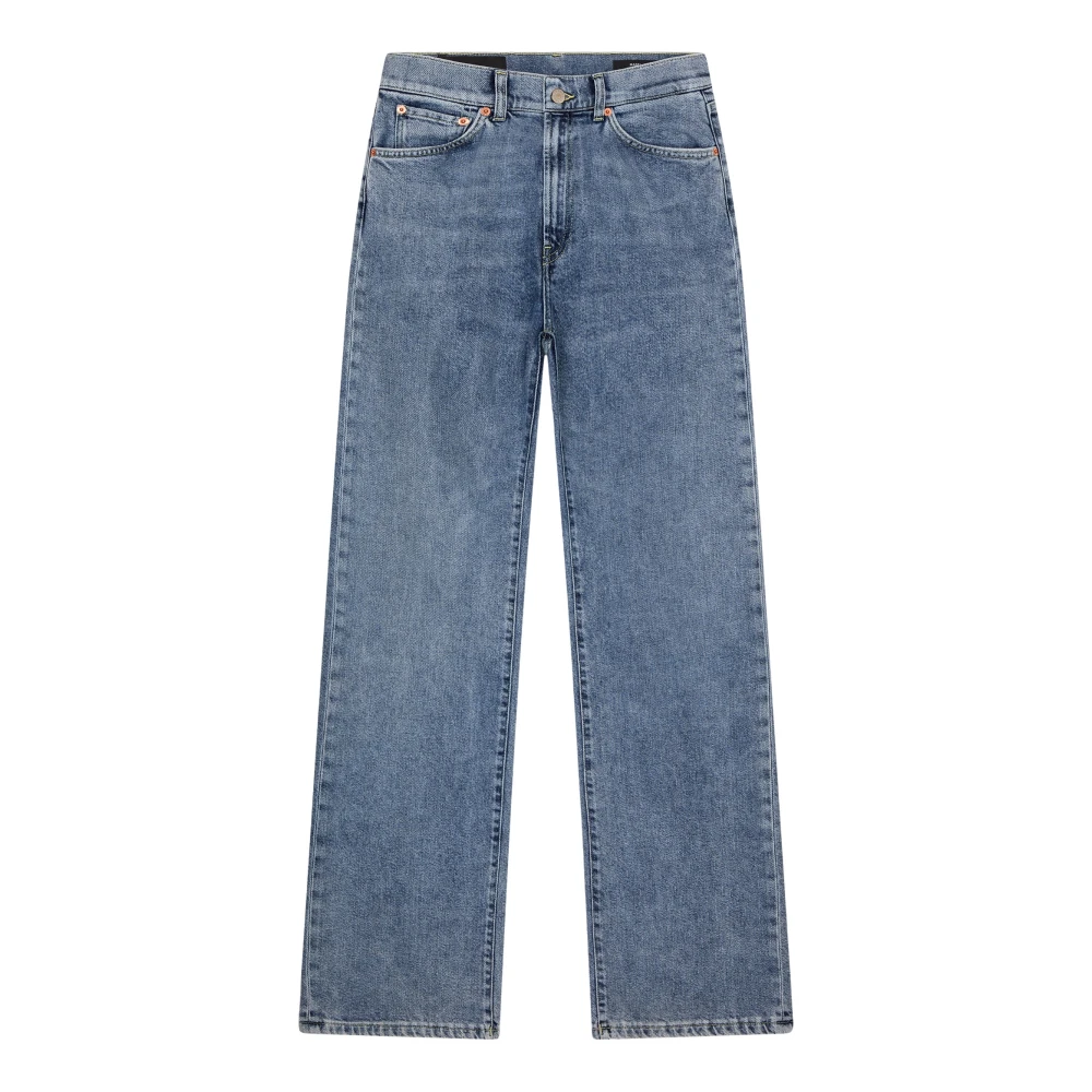 Dondup Wijde Pijp Hoge Taille Jeans Blue Dames