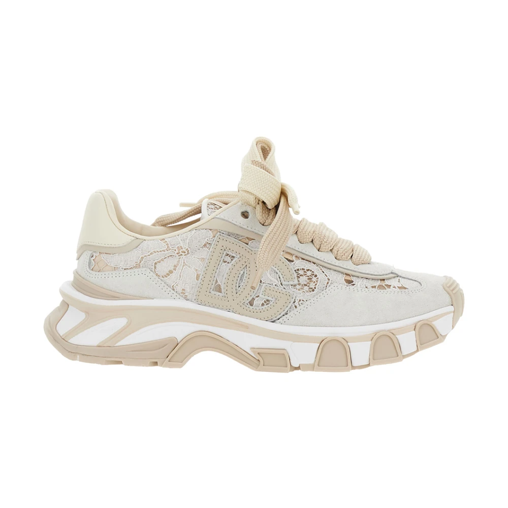 Dolce & Gabbana Country Road Sneakers in Kant Dames Schoenen Beige