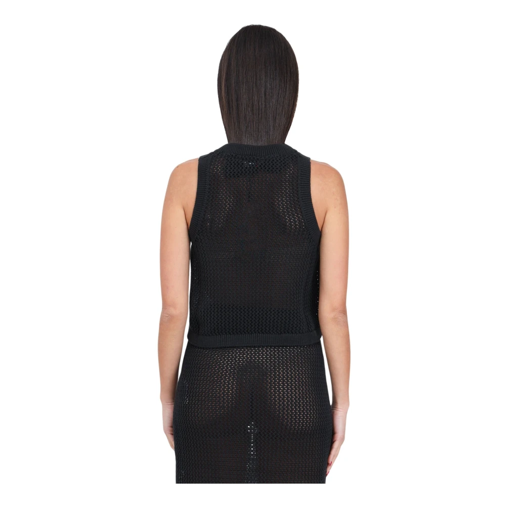 Tommy Jeans Sleeveless Tops Black Dames