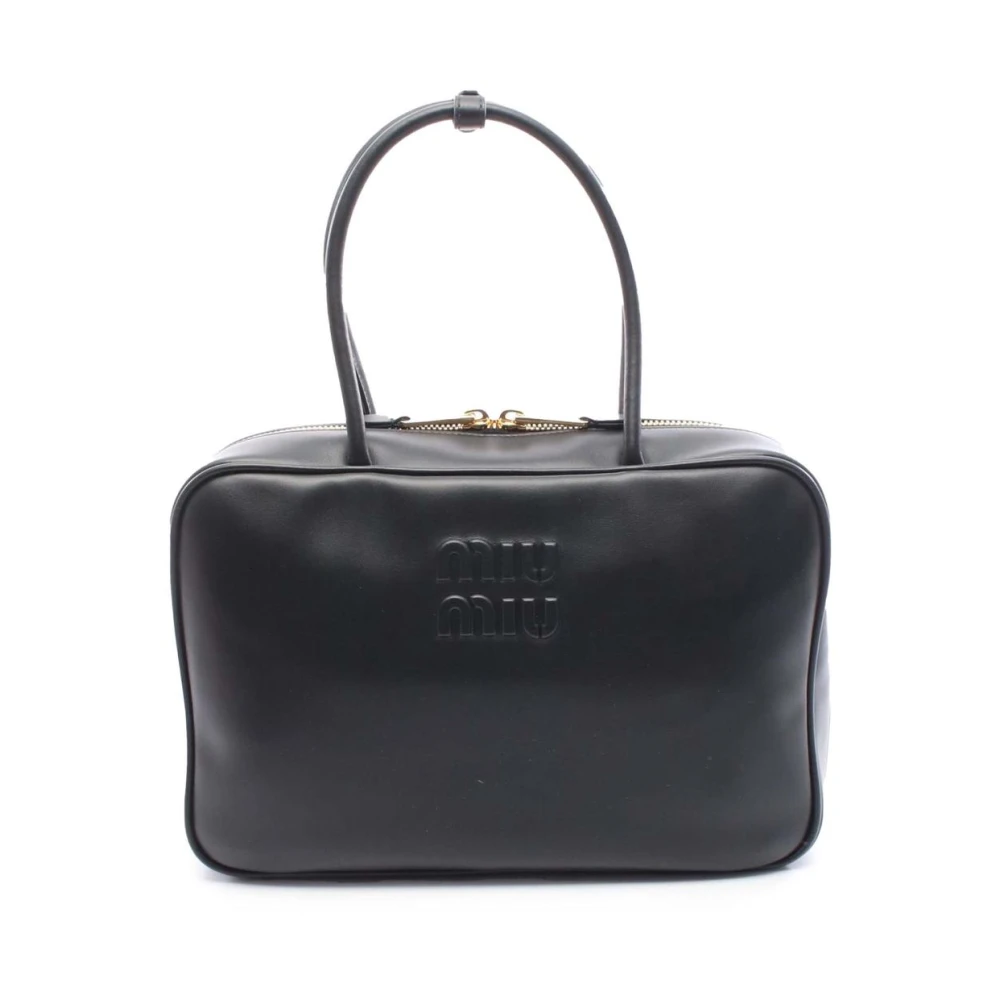Miu Miu Pre-Owned Women's Black Pre-Owned Leather Handbag