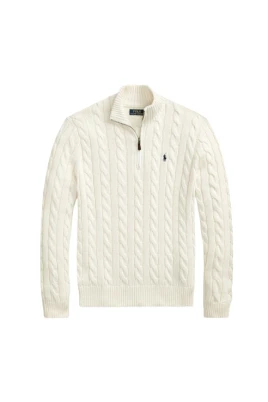Half-zip Cable Knit Sweater