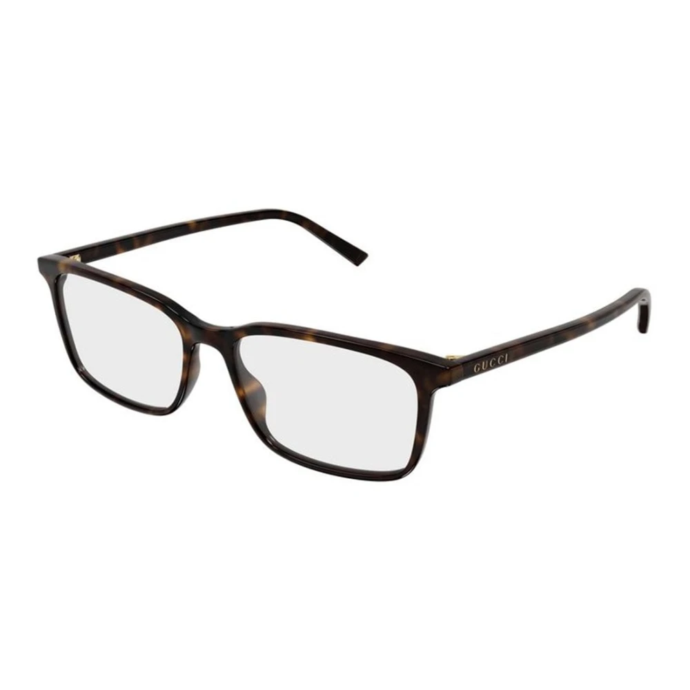 Gucci Men's Brown Rectangular Eyeglasses