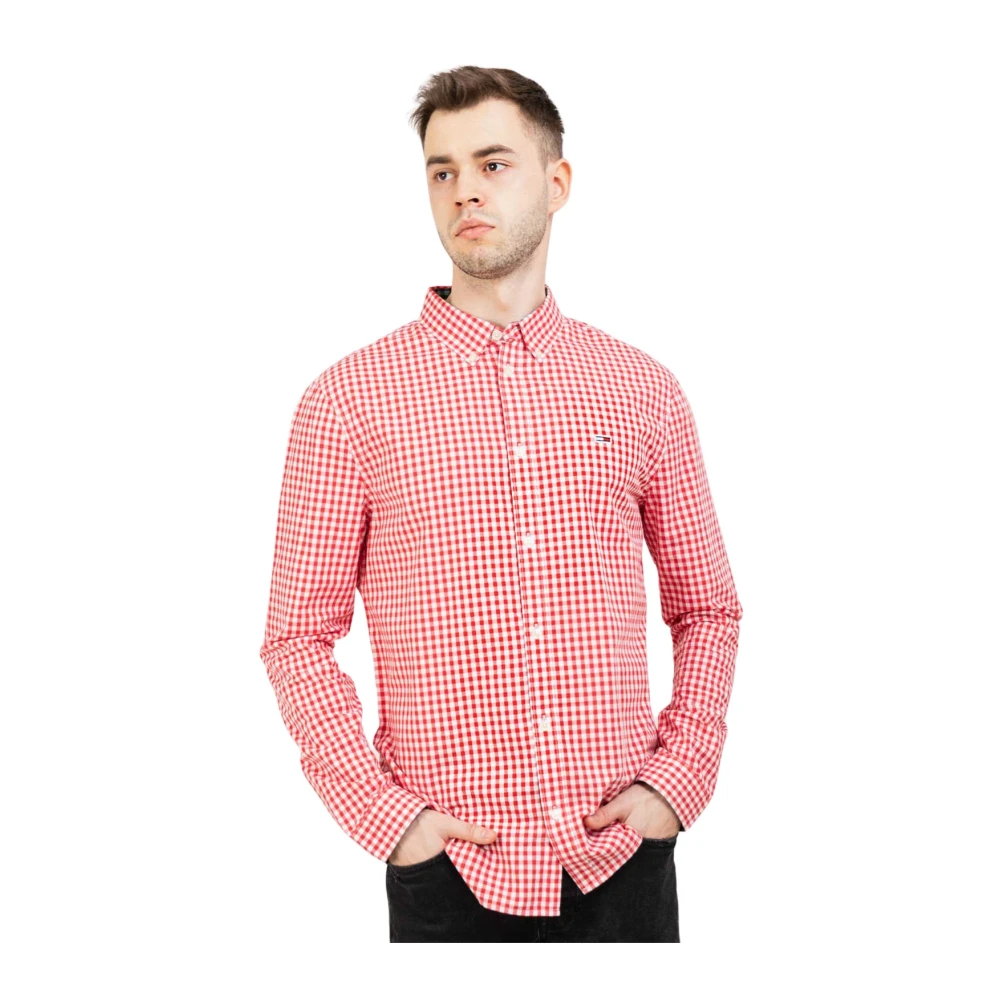 Tommy Hilfiger Heren Geruite Overhemd Red Heren